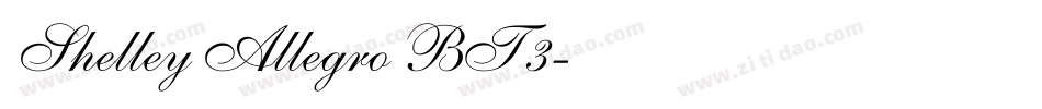 Shelley Allegro BT3字体转换